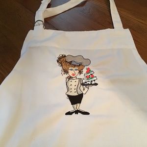 Apron Embroidered Chef Dessert Lady